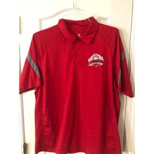 Red Strom Polo Shirt Mens Large Red‎ Short Sleeve Casual Golf Performance Top